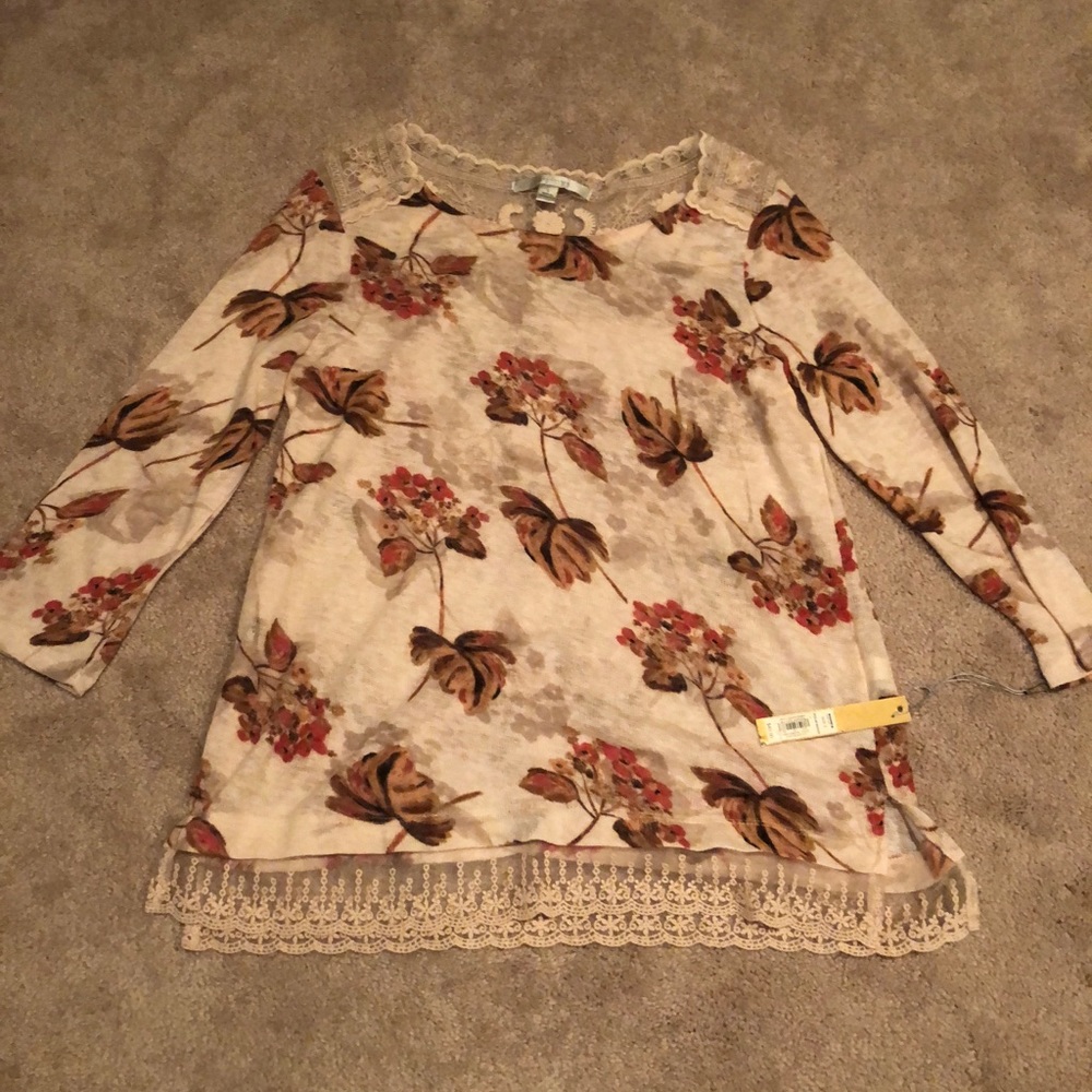 Lauren Conrad Fall Floral Sweater